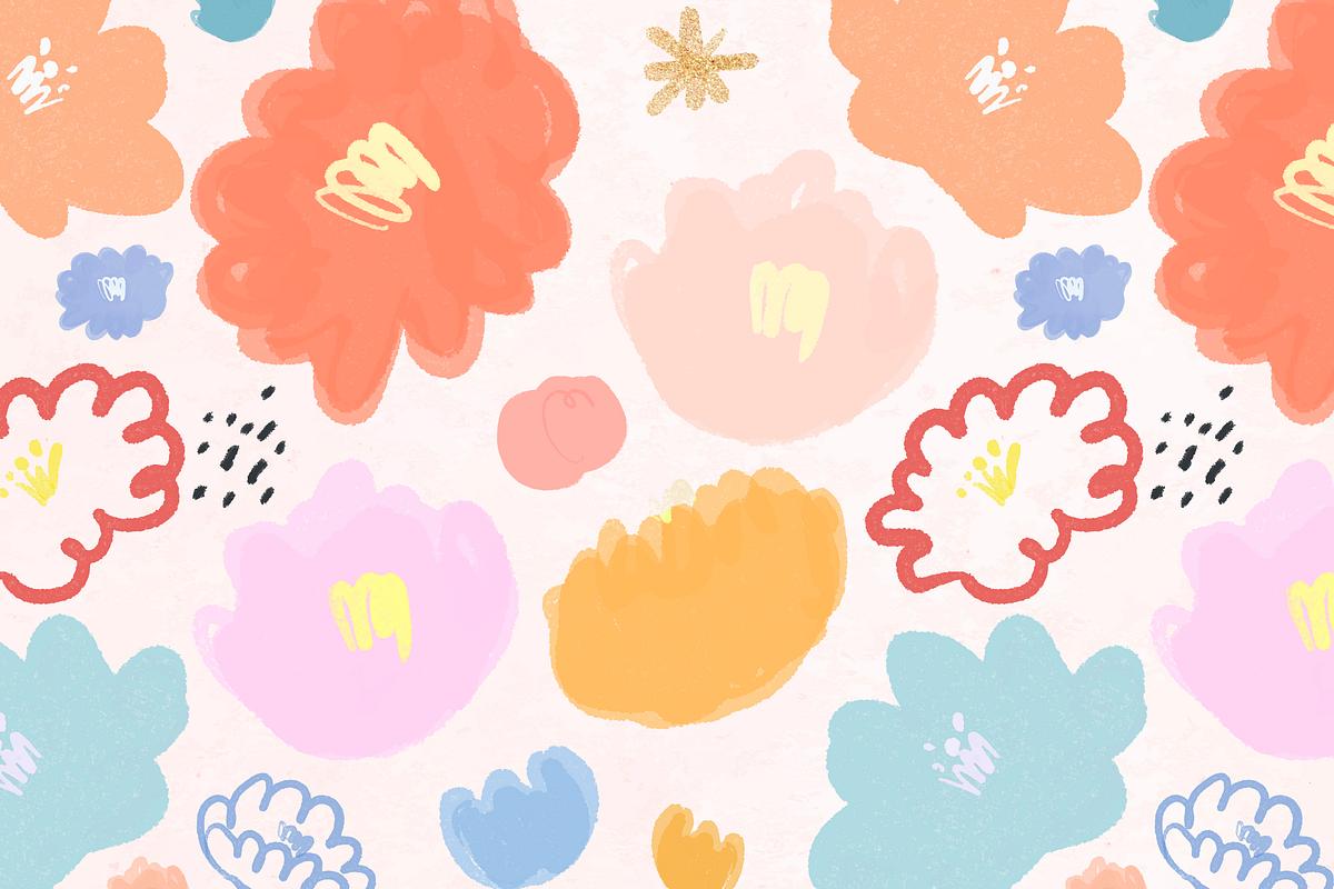 Blooming flower background vector floral… | Free stock illustration