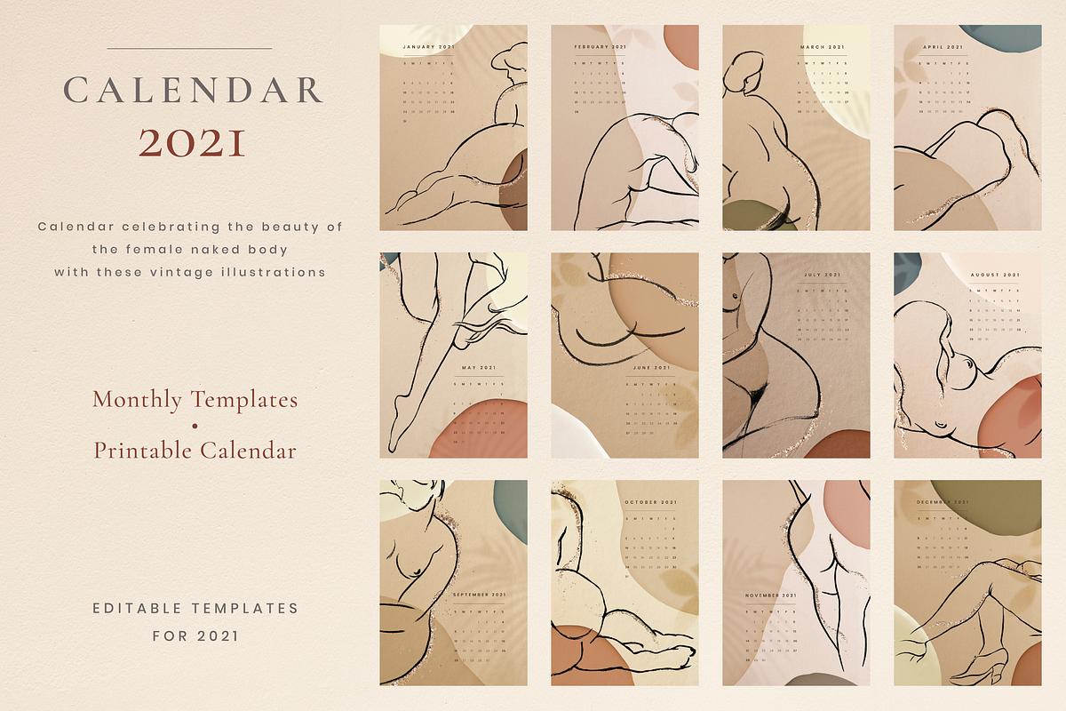 images Printable Kalender 2021 Aesthetic feminine aesthetic nude nude art 2021