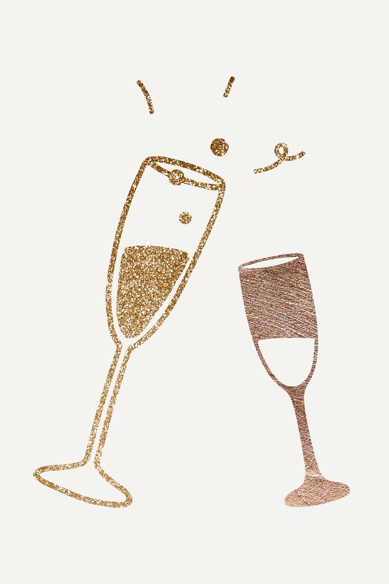 Champagne Glass Psd
