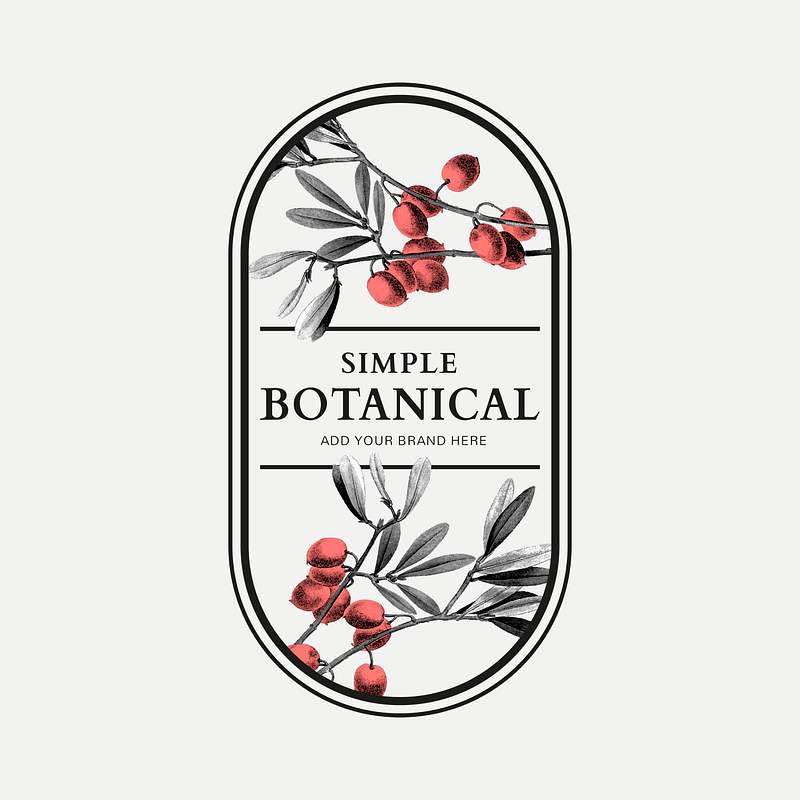 Simple organic business logo psd with vintage… | Royalty free stock Illustration | High Resolution graphic Simple organic business logo psd with vintage illustration for beauty brand