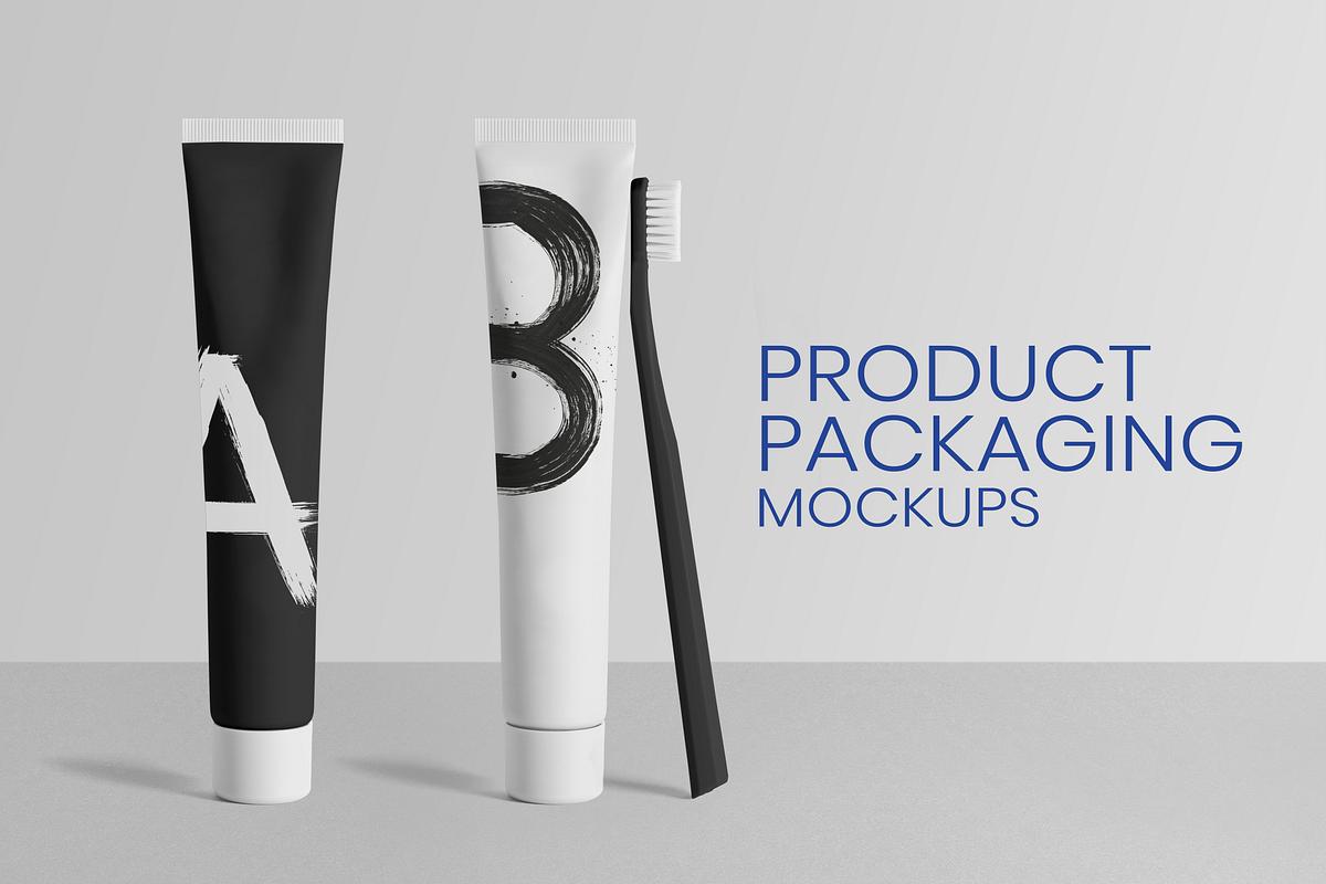 Download Minimal Toothpaste Tube Mockup Psd In Black Royalty Free Stock Illustration High Resolution Graphic