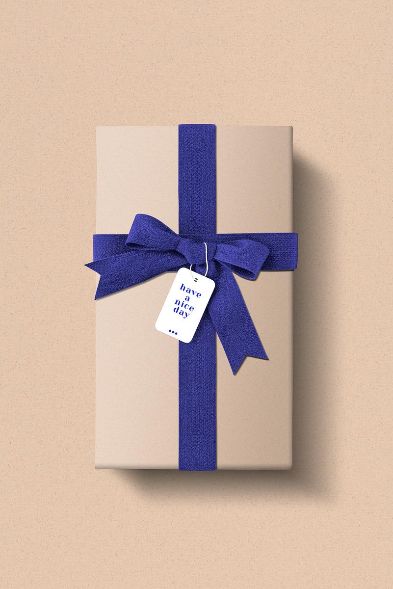 Download Birthday Gift Box Mockup Psd With Blue