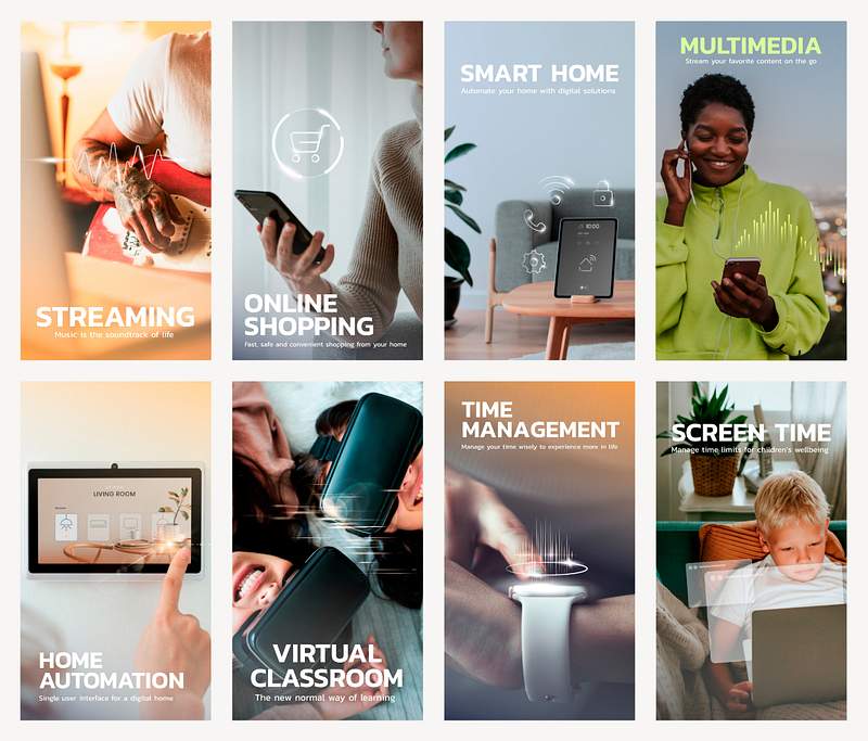 Download Lifestyle Technology Template Vector For Royalty Free Stock Illustration High Resolution Graphic