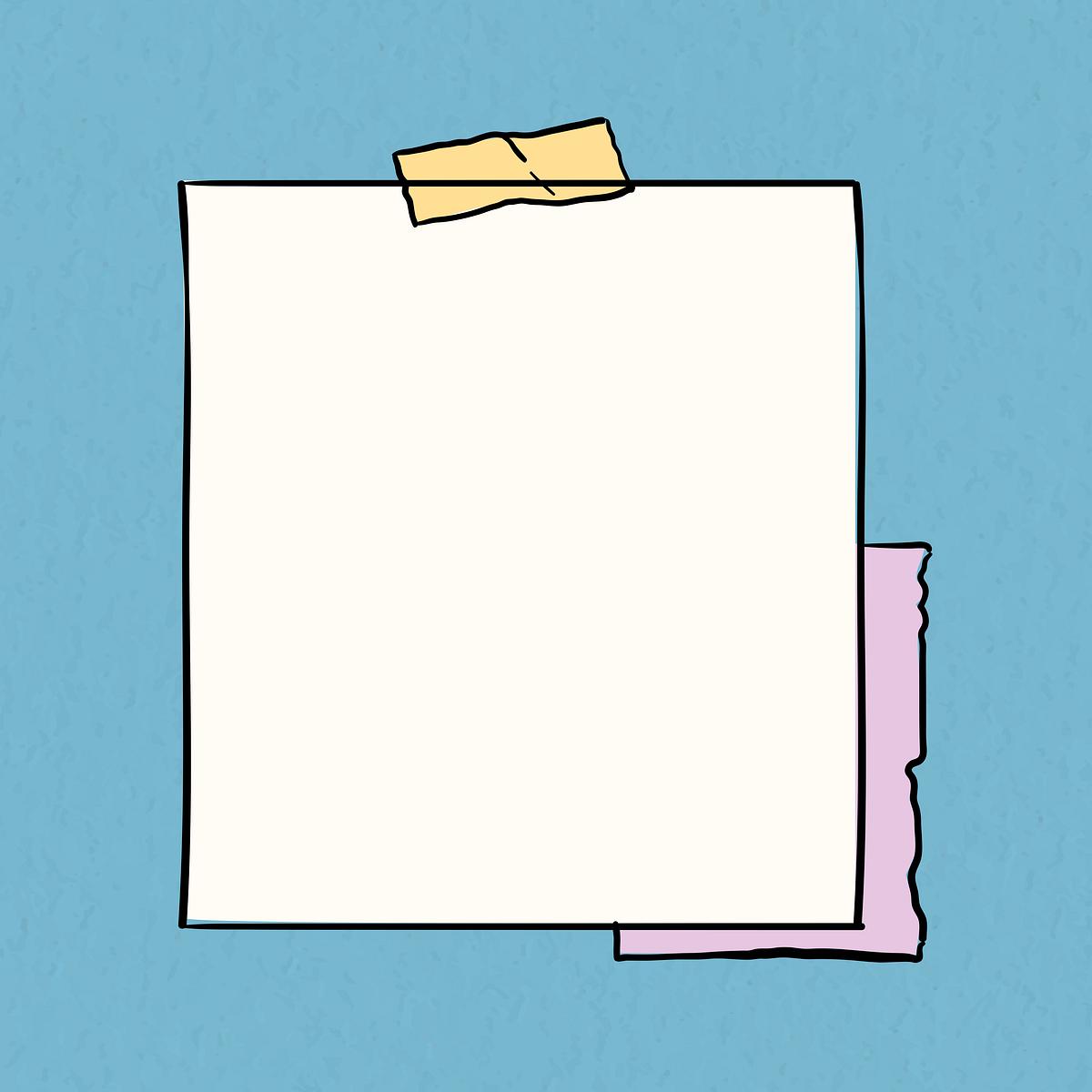 Sticker note psd on pastel | Free PSD - rawpixel
