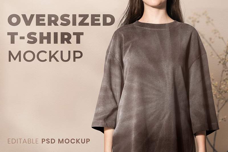 Oversized T-Shirt Mockup Psd, Tie | Premium Psd Mockup - Rawpixel