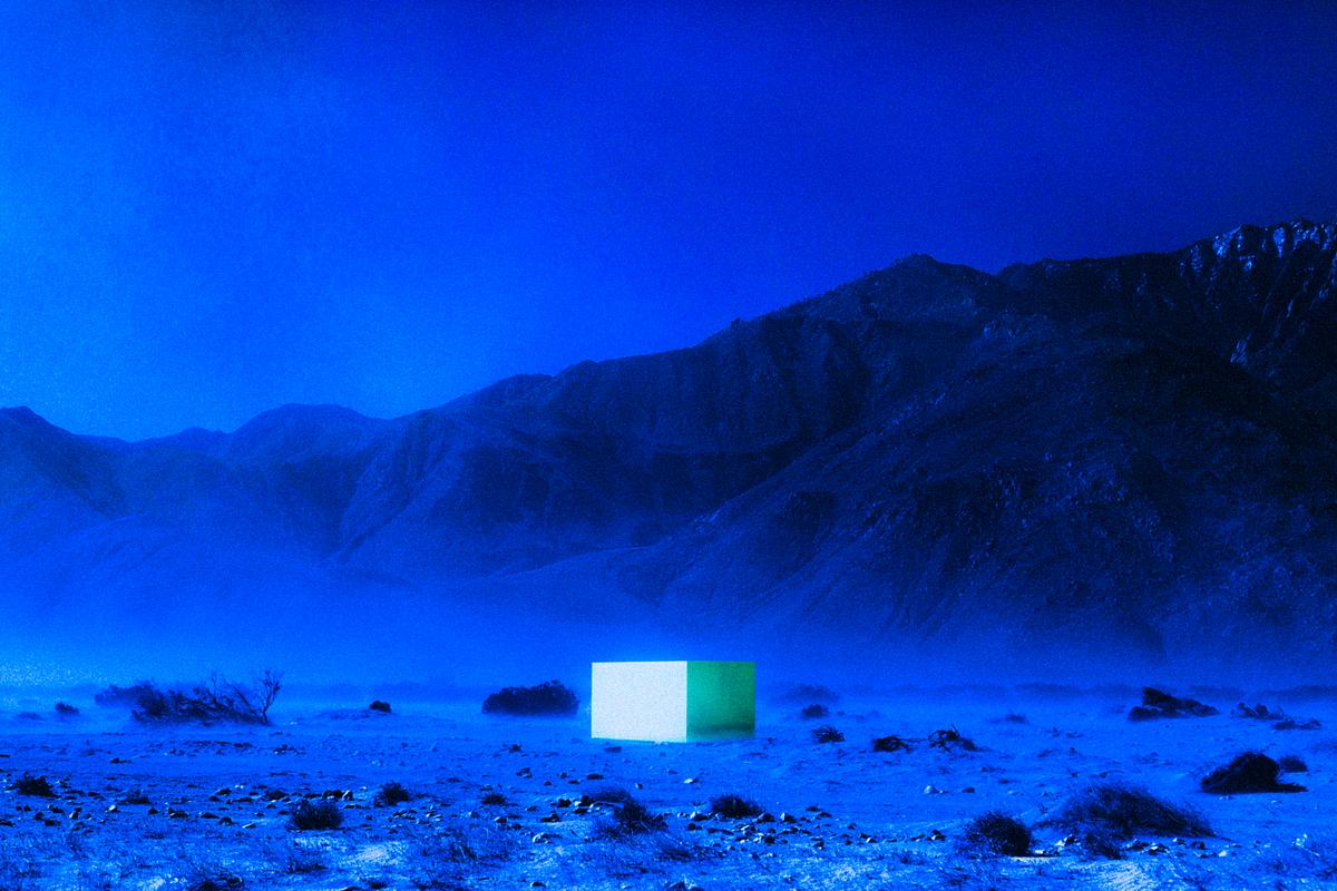 Blue sci-fi mountain aesthetic, nature | Free Photo - rawpixel