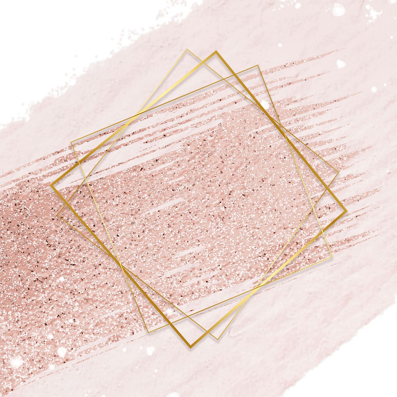 Gold rhombus frame on a pastel pink background | Royalty free ...