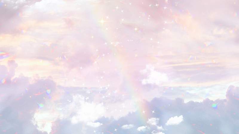 Aesthetic pink desktop wallpaper, rainbow | Free Photo - rawpixel