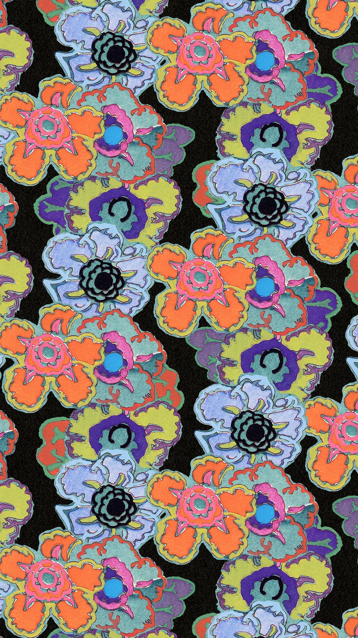 Wildflower pattern phone wallpaper, art | Free Photo - rawpixel