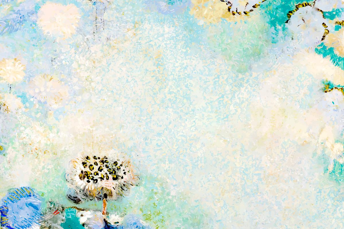 Blue floral wall textured background | Premium Vector - rawpixel