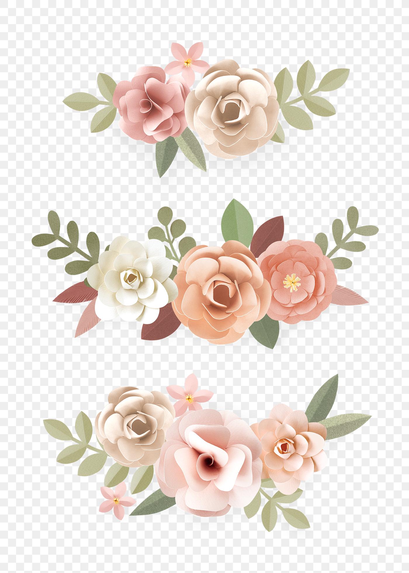 summer flowers set png royalty free transparent png paper flower png