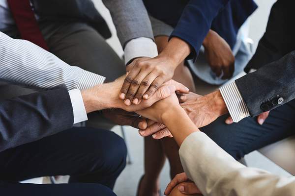 Business People Joined Hands Together As Teamwork Royalty Free Photo 108648