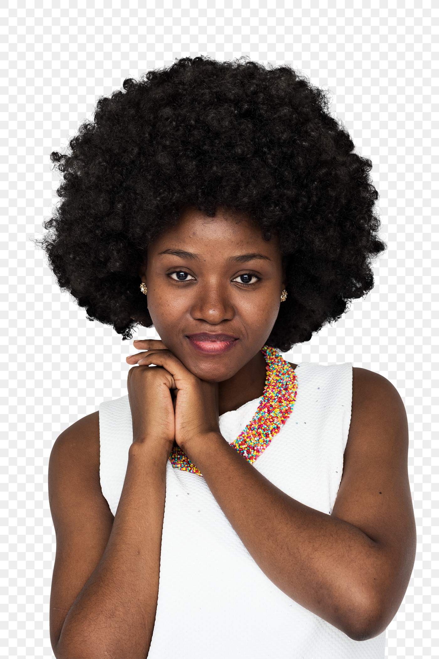 Download Black woman with an afro | Royalty free stock transparent ...