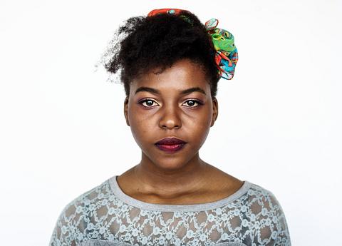 Portrait of an Zimbabwean woman Portrait of an Zimbabwean woman - adult, african, alone, black, casual, closeup, expression, face, faces, focus, isolated…
