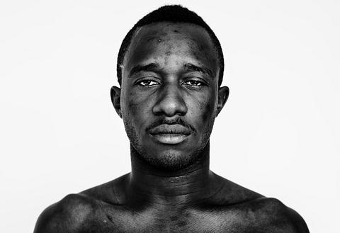 Portrait of a Ghanaian man Portrait of a Ghanaian man - adult, african, african descent, alone, beard, black, black and white, closeup, expression…