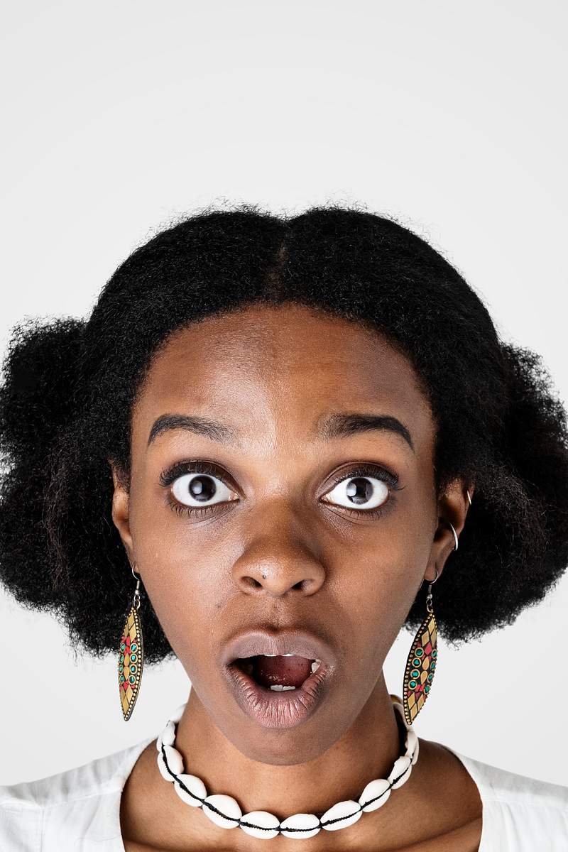 Surprised black woman | Royalty free photo - 2053924