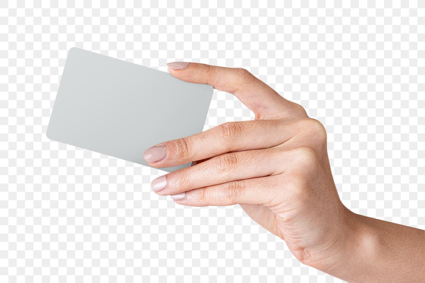 Download Blank card mockup in a feminine hand png | Free ...