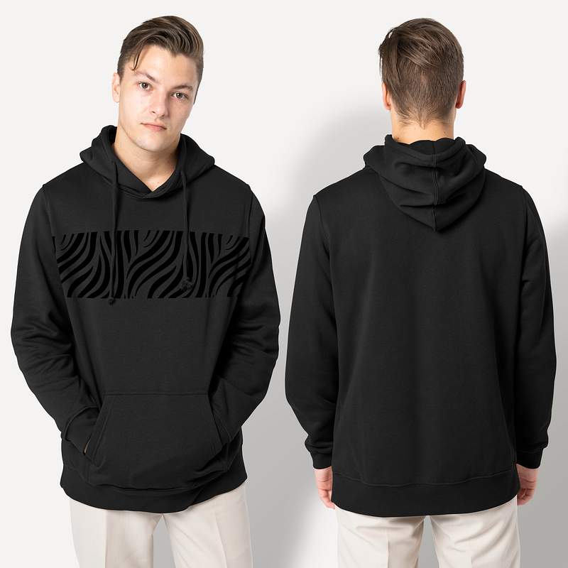 Download Men S Black Hoodie Psd Mockup Winter Fashion Studio Shoot