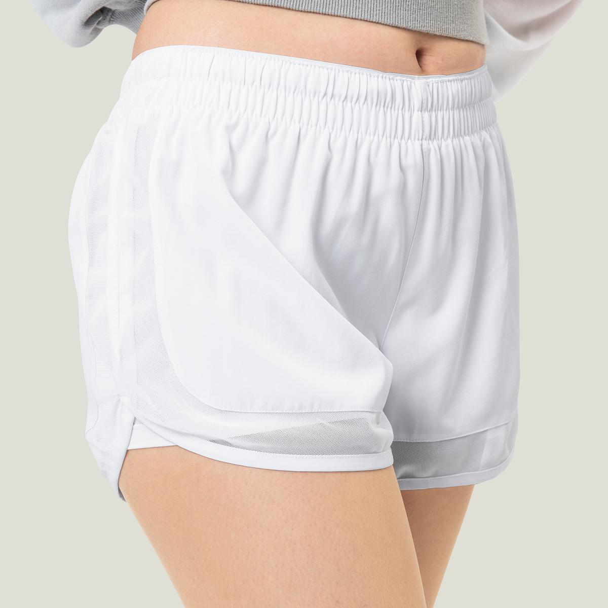 Download Women S White Shorts Psd Mockup With Royalty Free Stock Photo High Resolution Image
