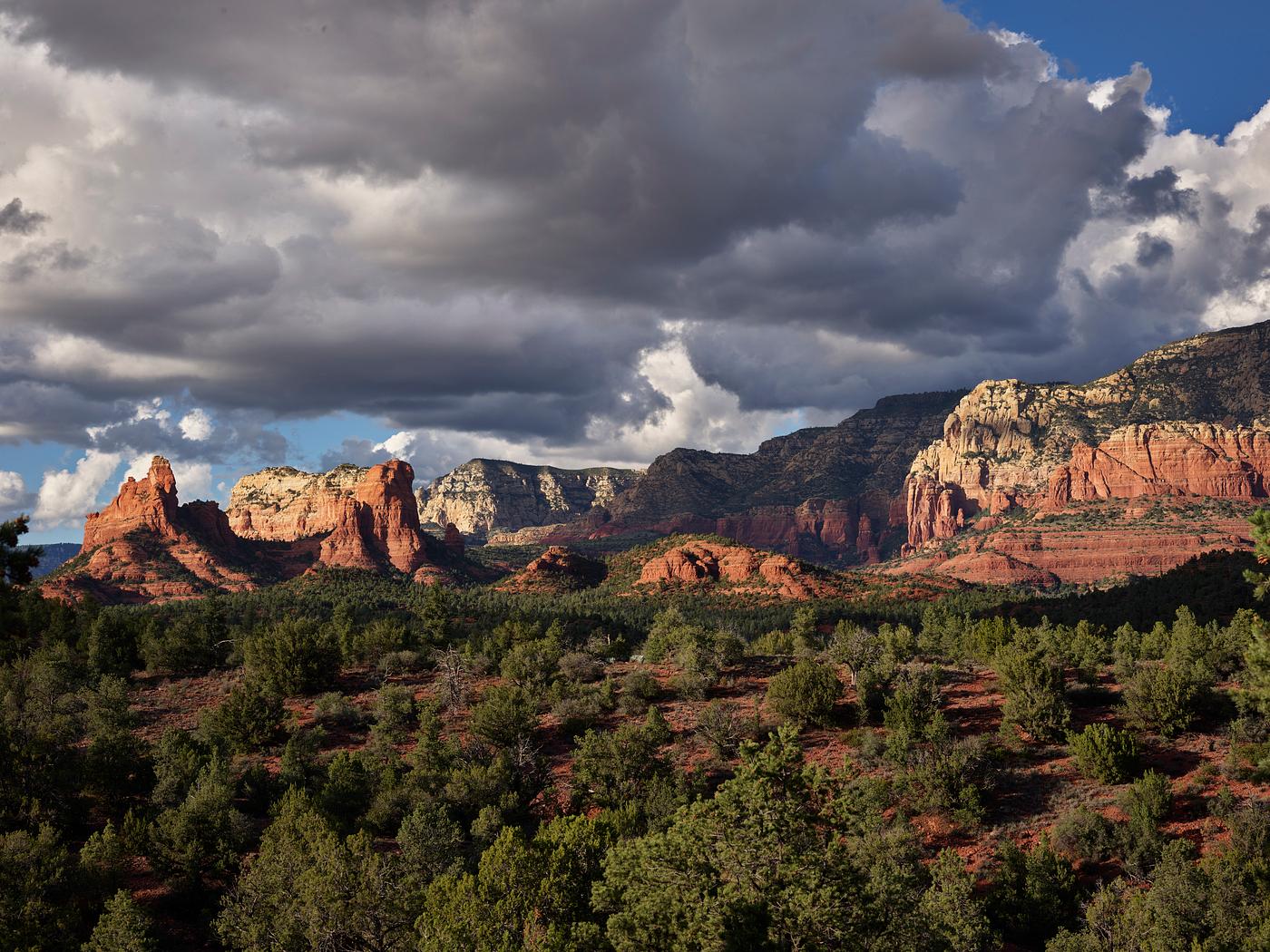 Carol M. Highsmith's Arizona Photograph The famous red-sandstone formations that surround Sedona, Arizona, a popular tourist destination whose main attraction are...