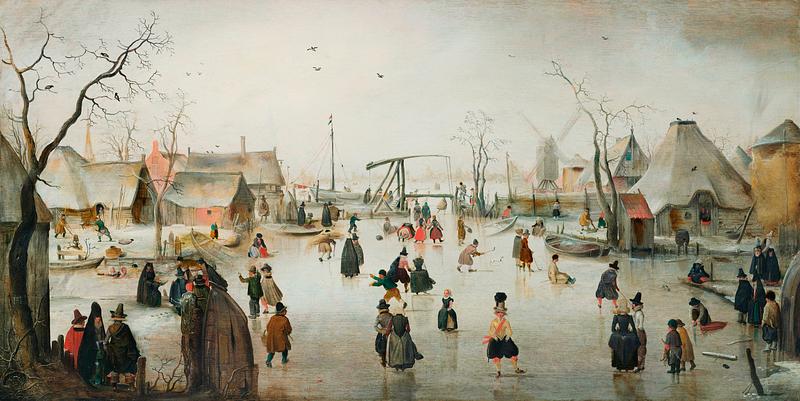 Ice-skating in a Village (1610), oil paint on panel by Hendrick Avercamp (1585-1634) Ice-skating in a Village (1610), oil paint on panel by Hendrick Avercamp (1585-1634)