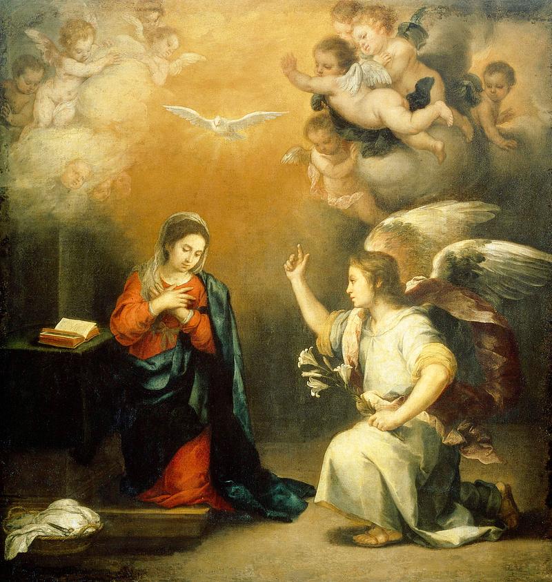 Annunciation to the Virgin, Bartolomé Esteban Murillo, 1660 - 1680
Annunciation to the Virgin, Bartolomé Esteban Murillo, 1660 - 1680