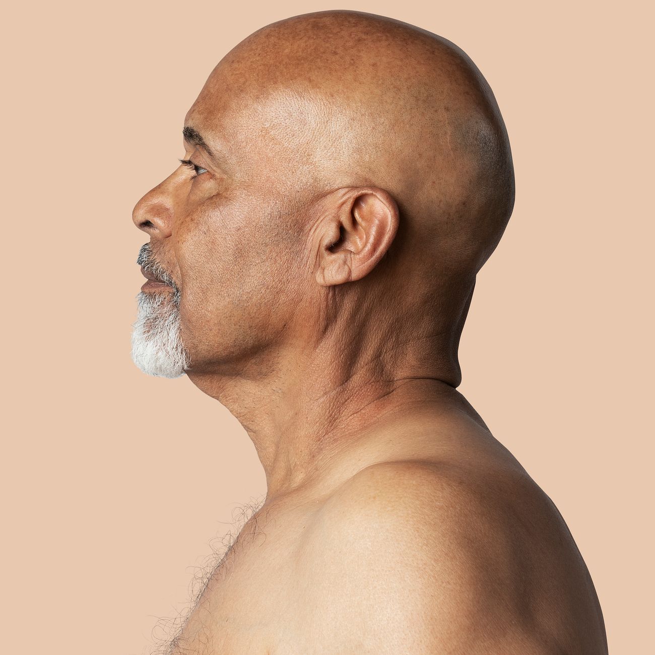 Download Profile of a senior African American man mockup | Royalty free psd mockup - 2331631