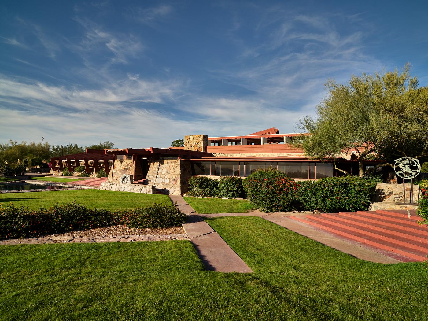 Carol M. Highsmith's Arizona Photograph View from the “Prow” at Taliesin West, renowned architect Frank Lloyd Wright's winter home and school in the...