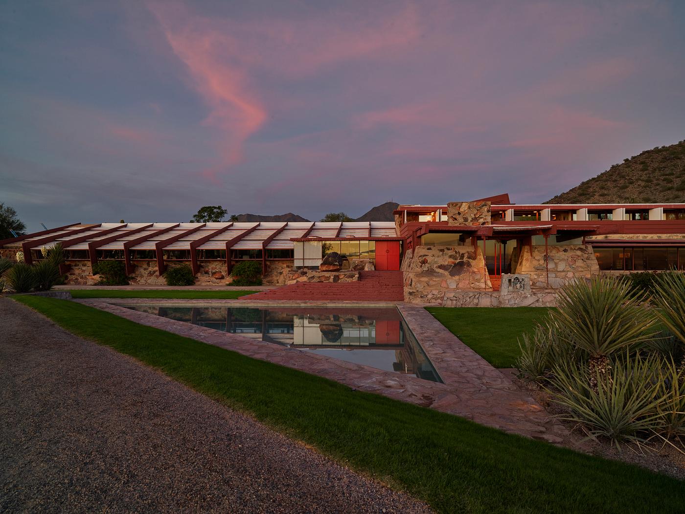 Carol M. Highsmith's Arizona Photograph View from the “Prow” at Taliesin West, renowned architect Frank Lloyd Wright's winter home and school in the...