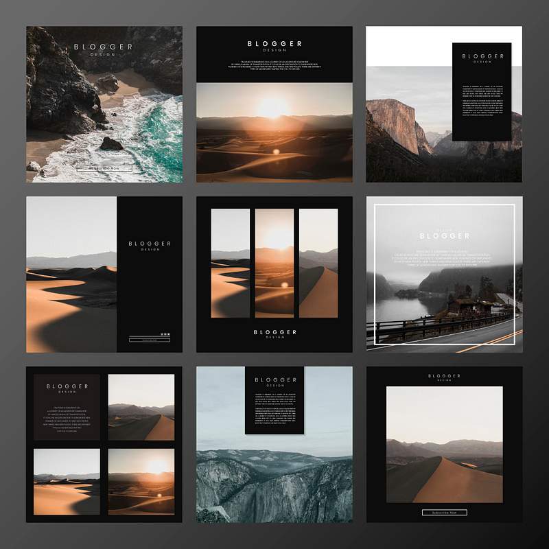 Social Media Templates Royalty Free Stock Vectors Rawpixel