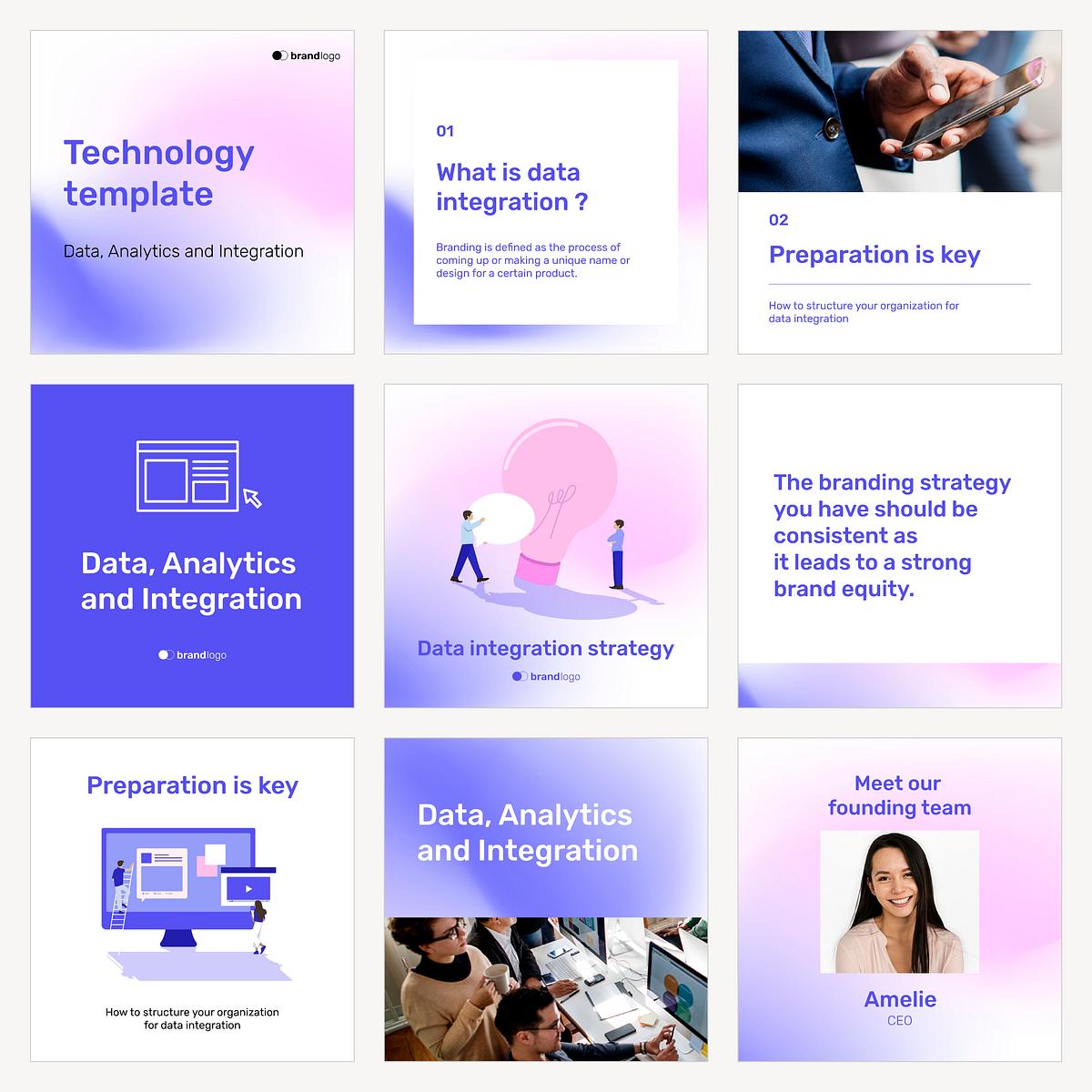 Instagram ad template psd for technology Premium PSD rawpixel