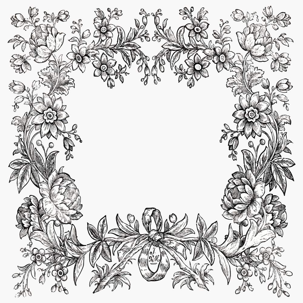 Black And White Floral Images | Free Vectors, PNGs, Mockups