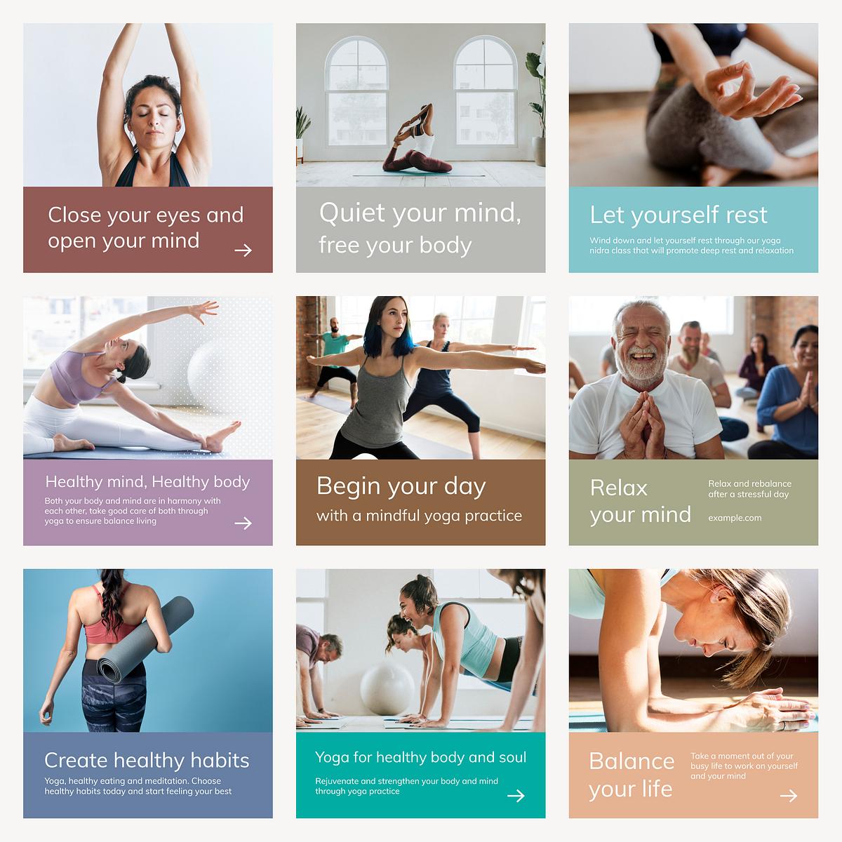 Download Yoga Wellness Marketing Template Psd For Royalty Free Stock Illustration High Resolution Graphic