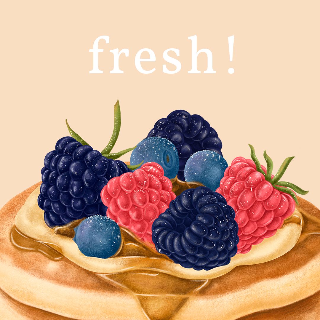 Hand drawn pancake template illustration Royalty free illustration