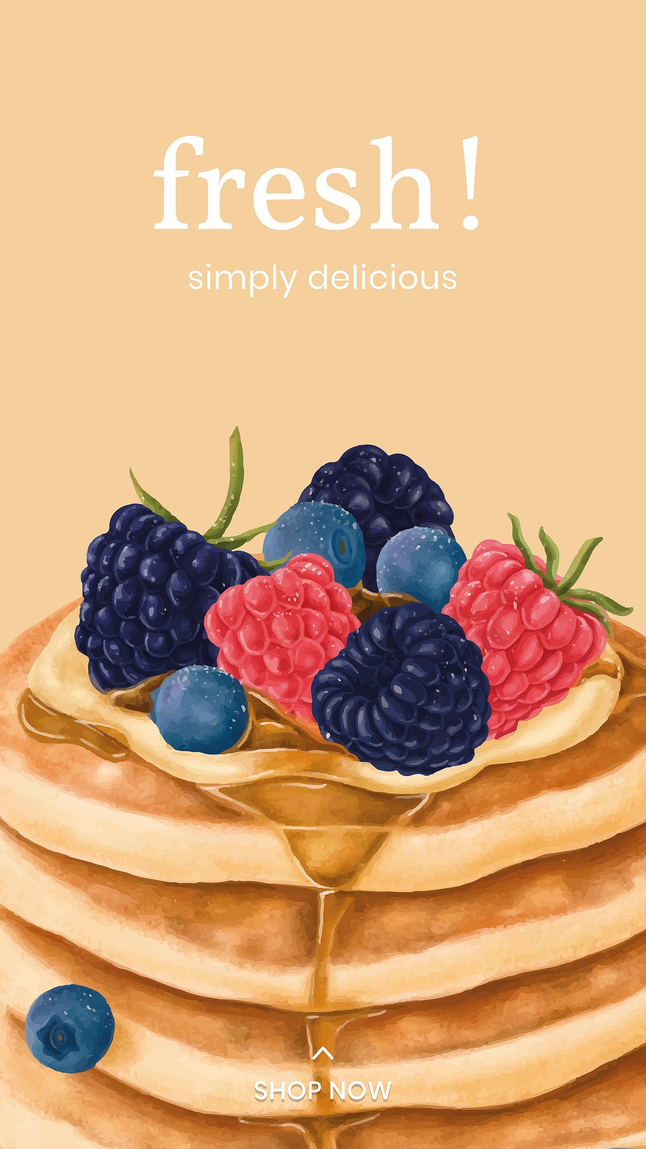 Berry pancakes Facebook story template | Free vector - 2229966