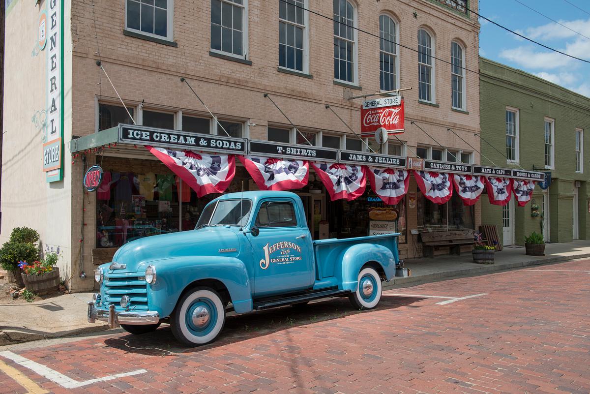 Carol M. Highsmith’s Texas Photograph | Free public domain photo A 1950s-vintage truck outside a general store in Jefferson, a town in Marion County, Texas. Original image from Carol M.…