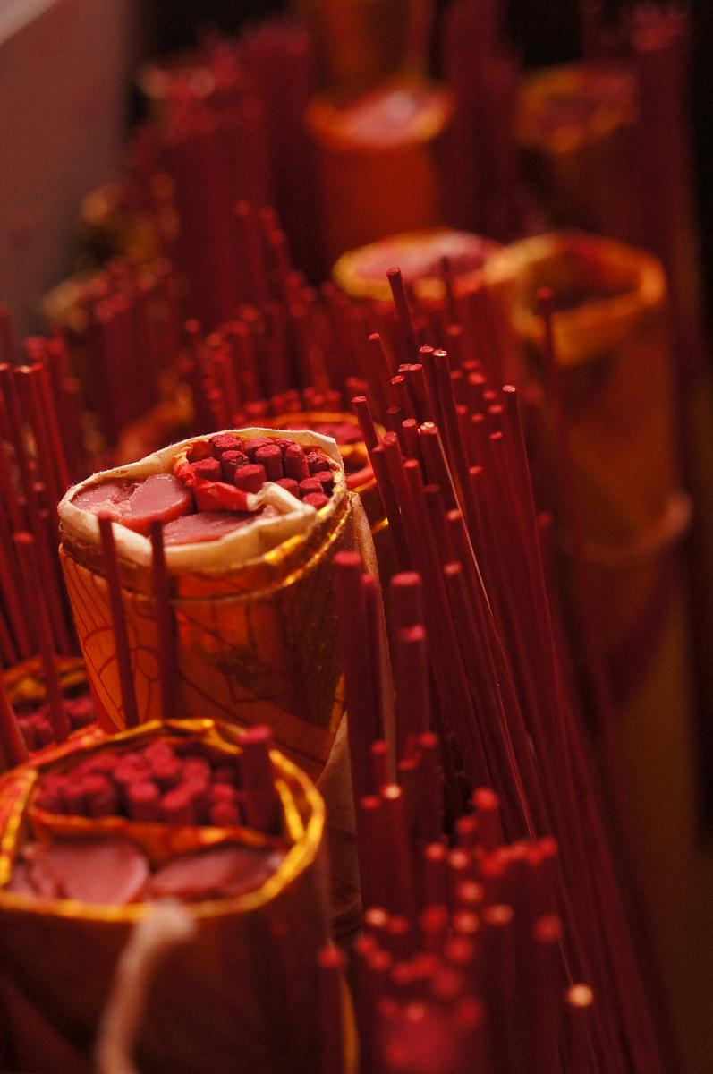 A collection of red incense sticks in… | Free public domain photo A collection of red incense sticks in Tangerang. Original public domain image from Wikimedia Commons