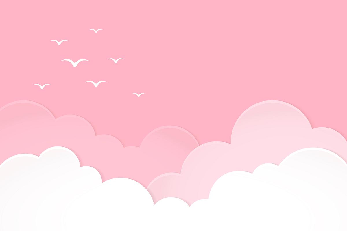 Pink sky background, paper cut | Premium Vector - rawpixel
