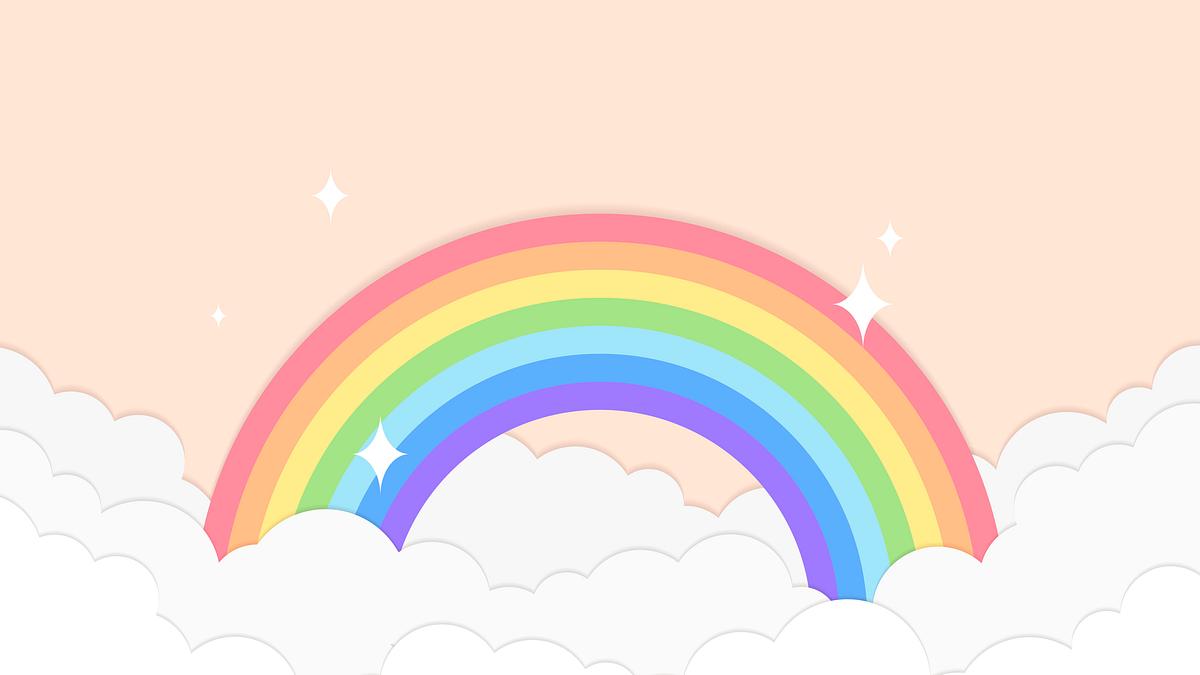 Rainbow Desktop Wallpaper Pastel Paper Free Photo Rawpixel