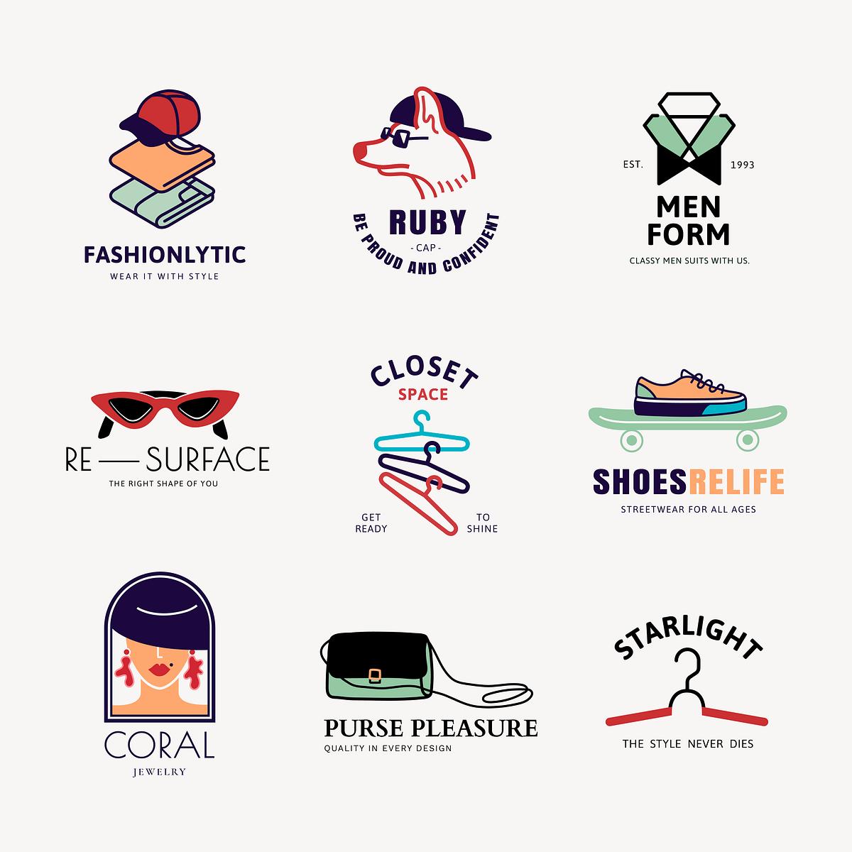 Fashion logo templates, business branding | Premium PSD - rawpixel