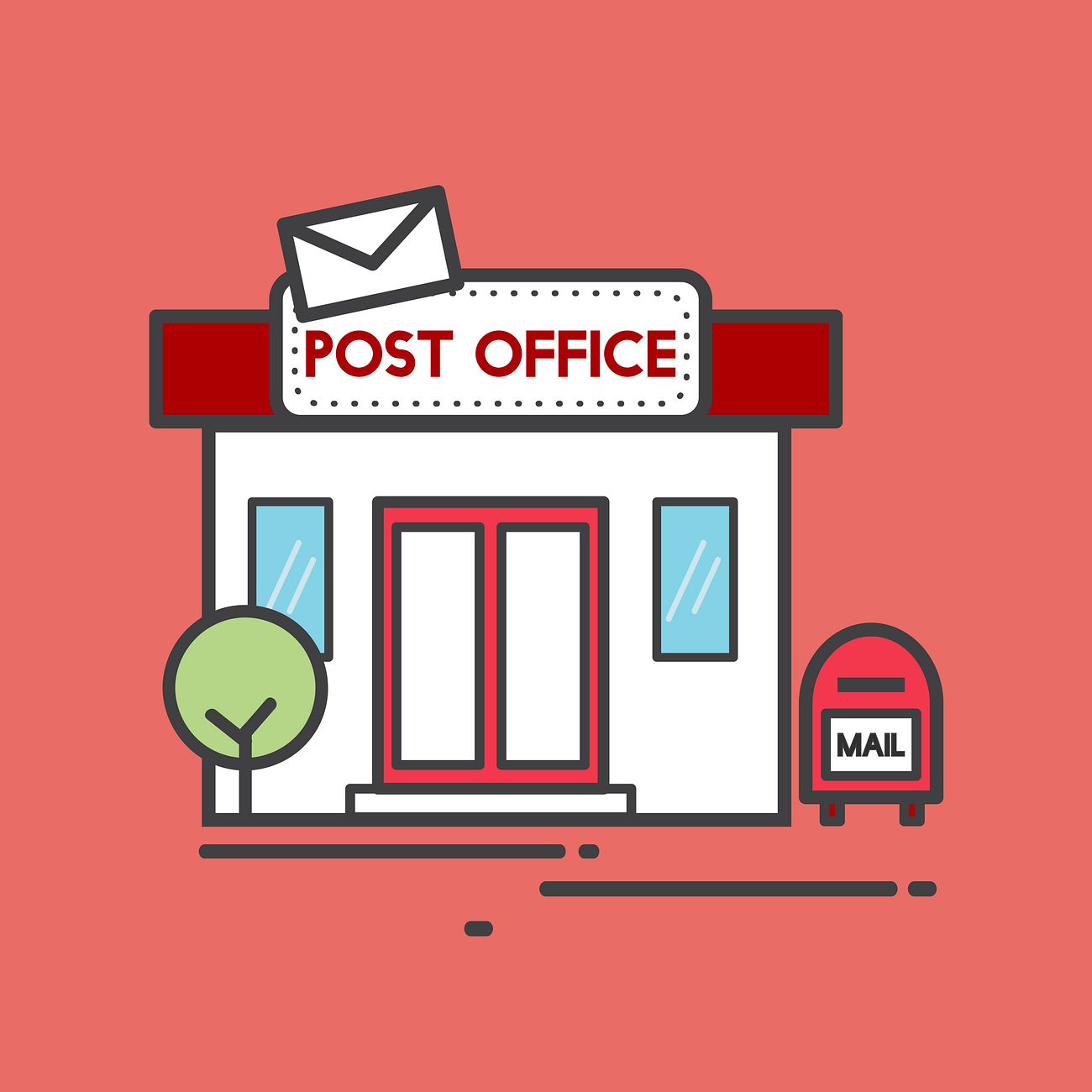 Illustration of a post office Premium Vector rawpixel Illustration of a post office Premium Vector rawpixel
