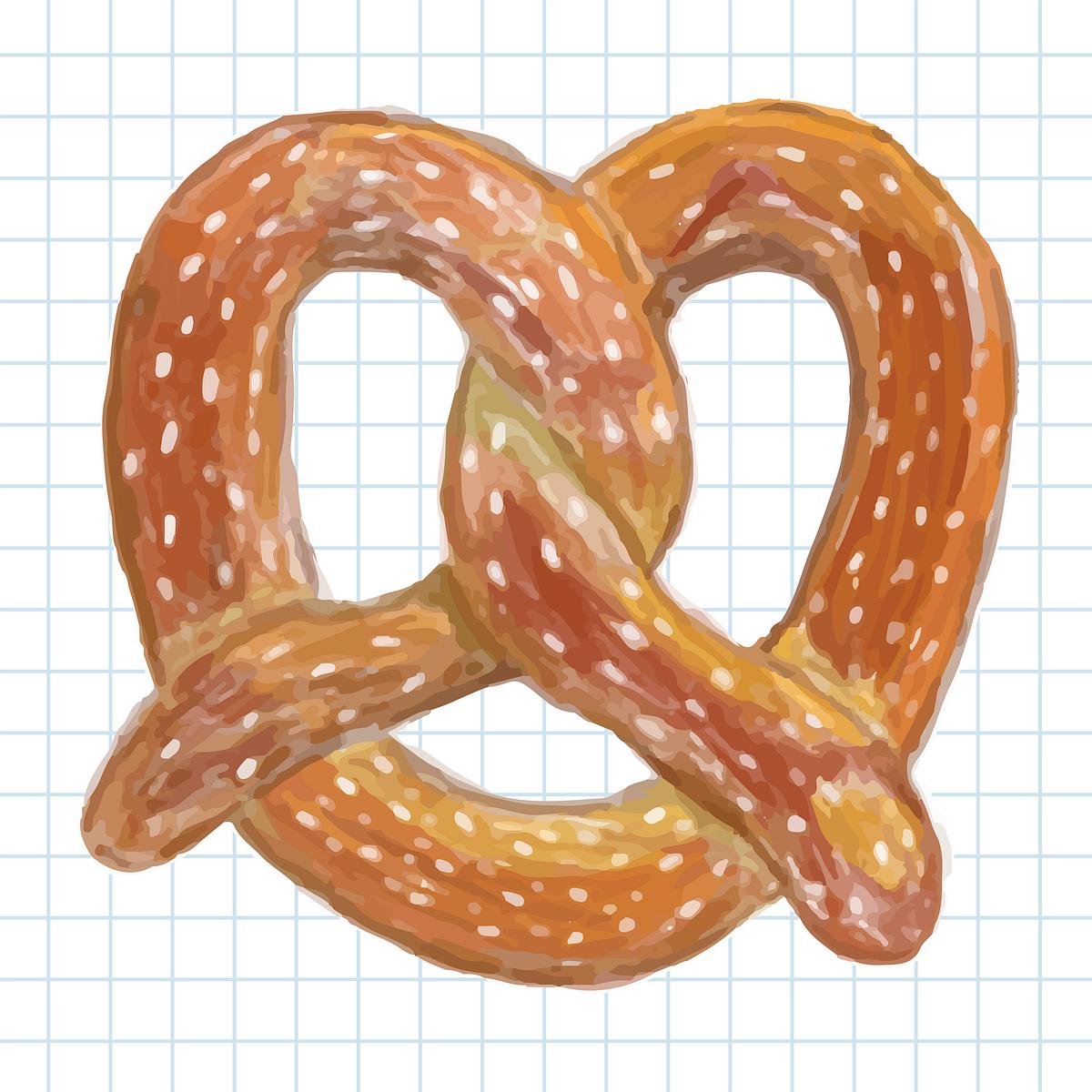 Illustration drawing style of pretzel icon Illustration drawing style