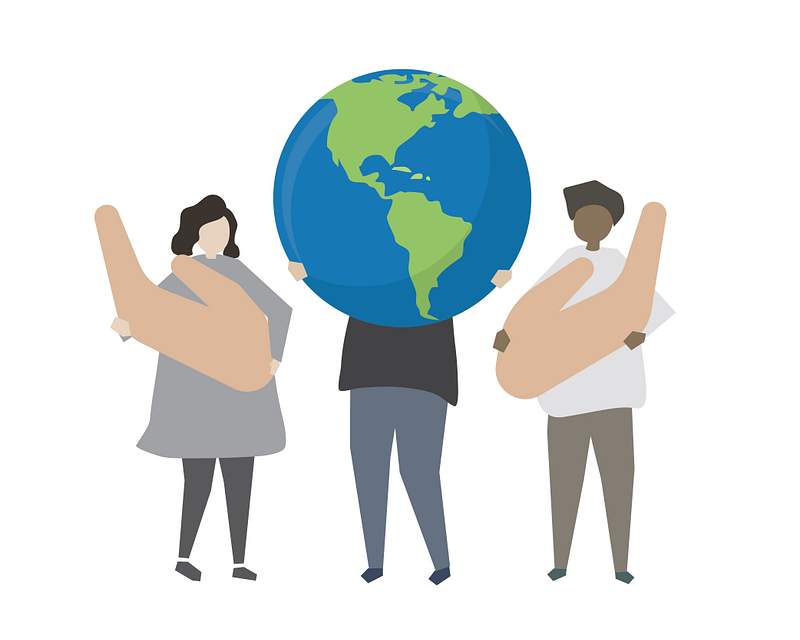The Importance Of CSR For Restaurants And Takeaways 4 People holding environemental friendly concept illustration