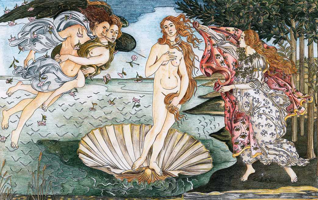 The Birth of Venus (1483-1485) by Sandro Botticelli adult coloring page The Birth of Venus (1483-1485) by Sandro Botticelli adult coloring page - 1480s, adult coloring, advanced, art, artist…