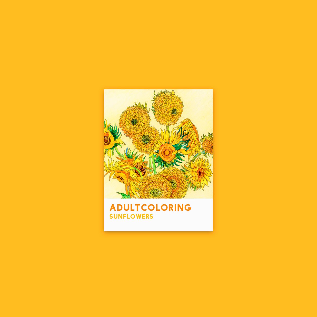 Sunflowers 1889 By Vincent Van Gogh Adult Coloring Page