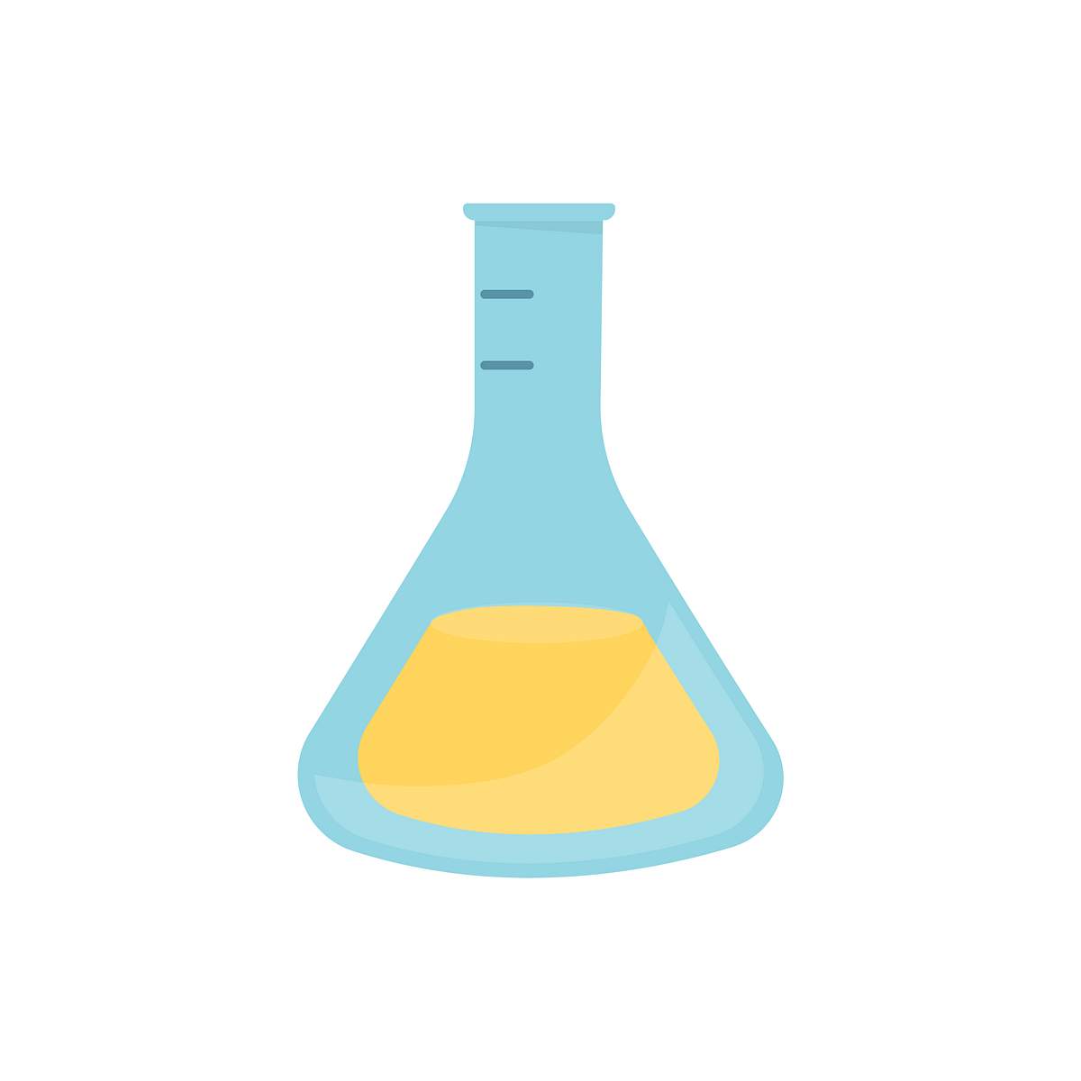 Download Laboratory Flask With Yellow Solution Graphic Illustration Free Vector 429421 PSD Mockup Templates