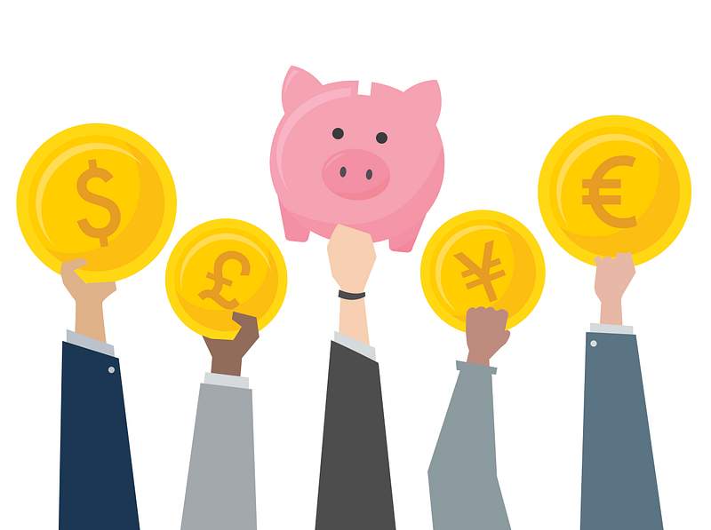 How To Market A Restaurant On Small Budget 3 Illustration of piggy bank and currency exchange