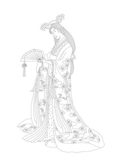 Download South Korean traditional wedding dress vector - ID: 409719