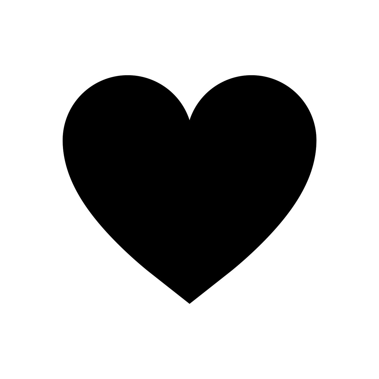 Isolated black heart design icon Free vector 457419
