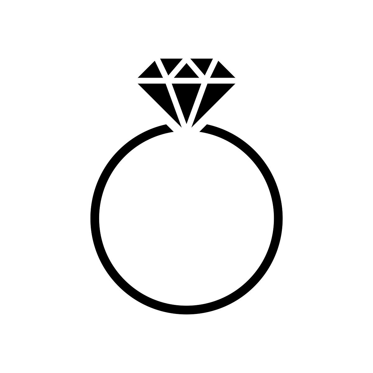 Download Diamond wedding ring graphic illustration | Free stock ...